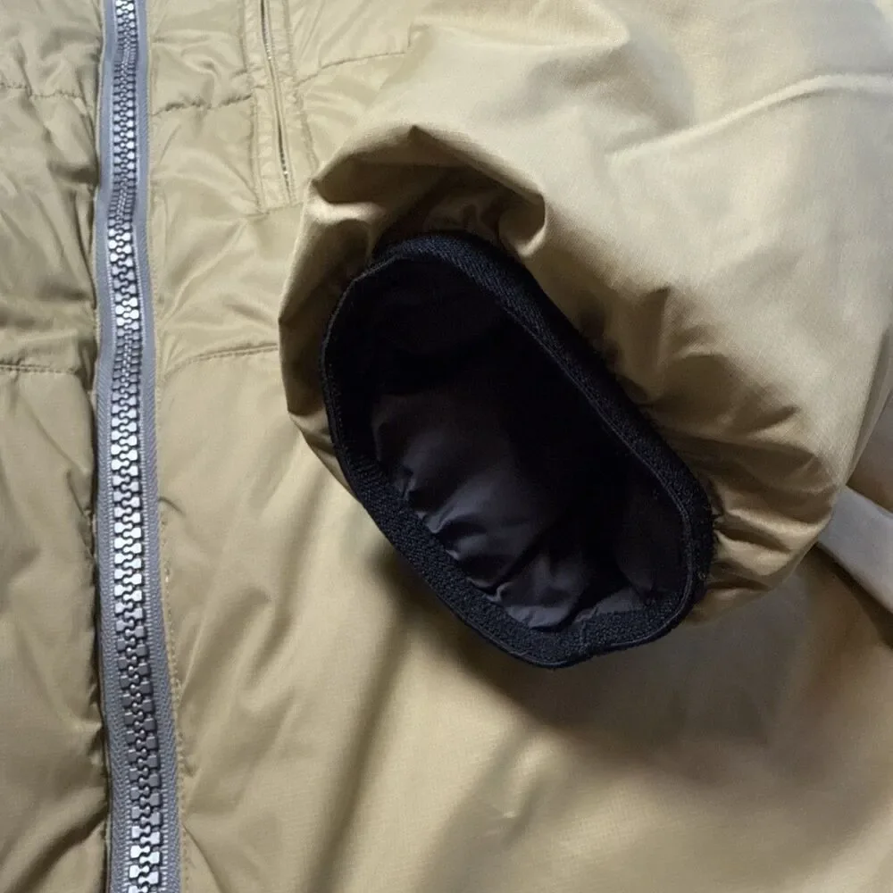 Nautica Men’s Puffer Coat 80% Down 20%‎ Waterfowl Feather Beige Sz L EUC Winter